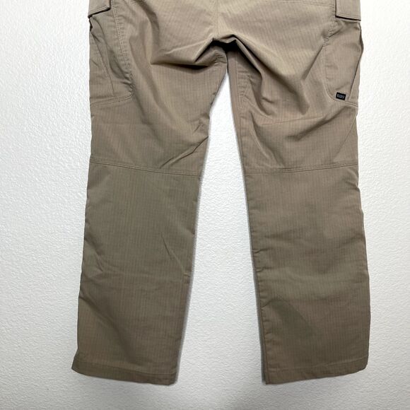 5.11 Tactical Pants Womens Size 10 Utility Ripstop Work Cargo Beige Straight Leg - Picture 15 of 16